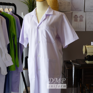 เสื้อกาวน์ตัวยาวแขนสั้น คอฮาวาย