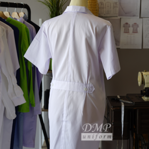 เสื้อกาวน์ตัวยาวแขนสั้น คอฮาวาย